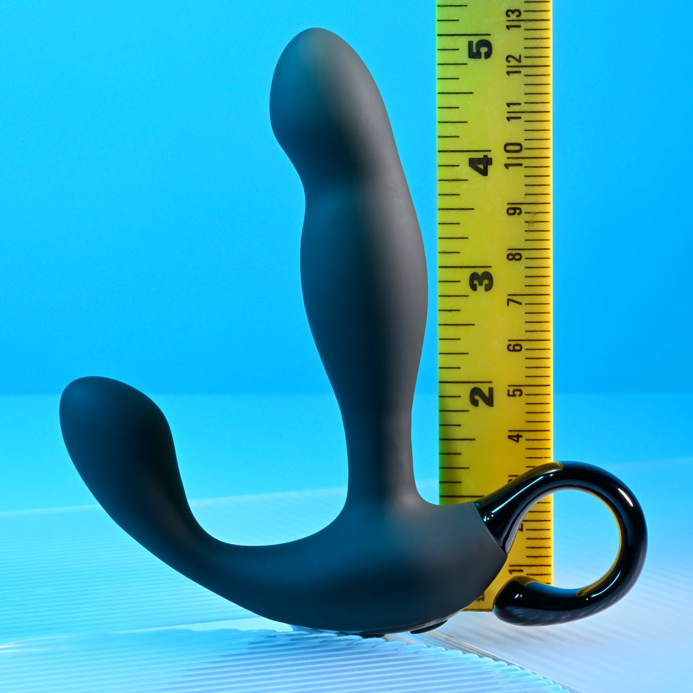 Playboy Pleasure COME HITHER - Black 13.2 cm USB Rechargeable Vibrating Prostate Massager with Wireless Remote Control