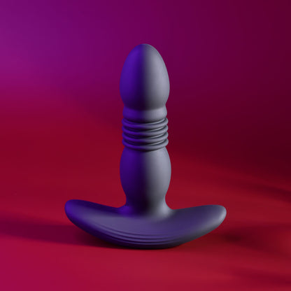 Playboy Pleasure TRUST THE THRUST - Black 13.7 cm USB Rechargeable Thrusting Butt Plug with Wireless Remote