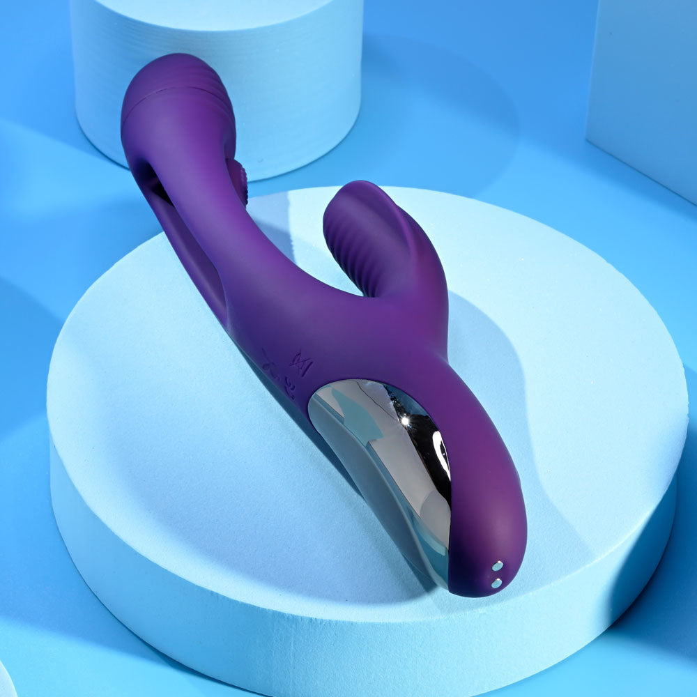 Playboy Pleasure THE THRILL - Purple 24.4 cm USB Rechargeable Rabbit Vibrator