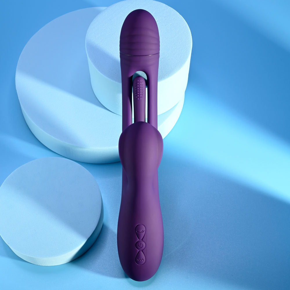 Playboy Pleasure THE THRILL - Purple 24.4 cm USB Rechargeable Rabbit Vibrator