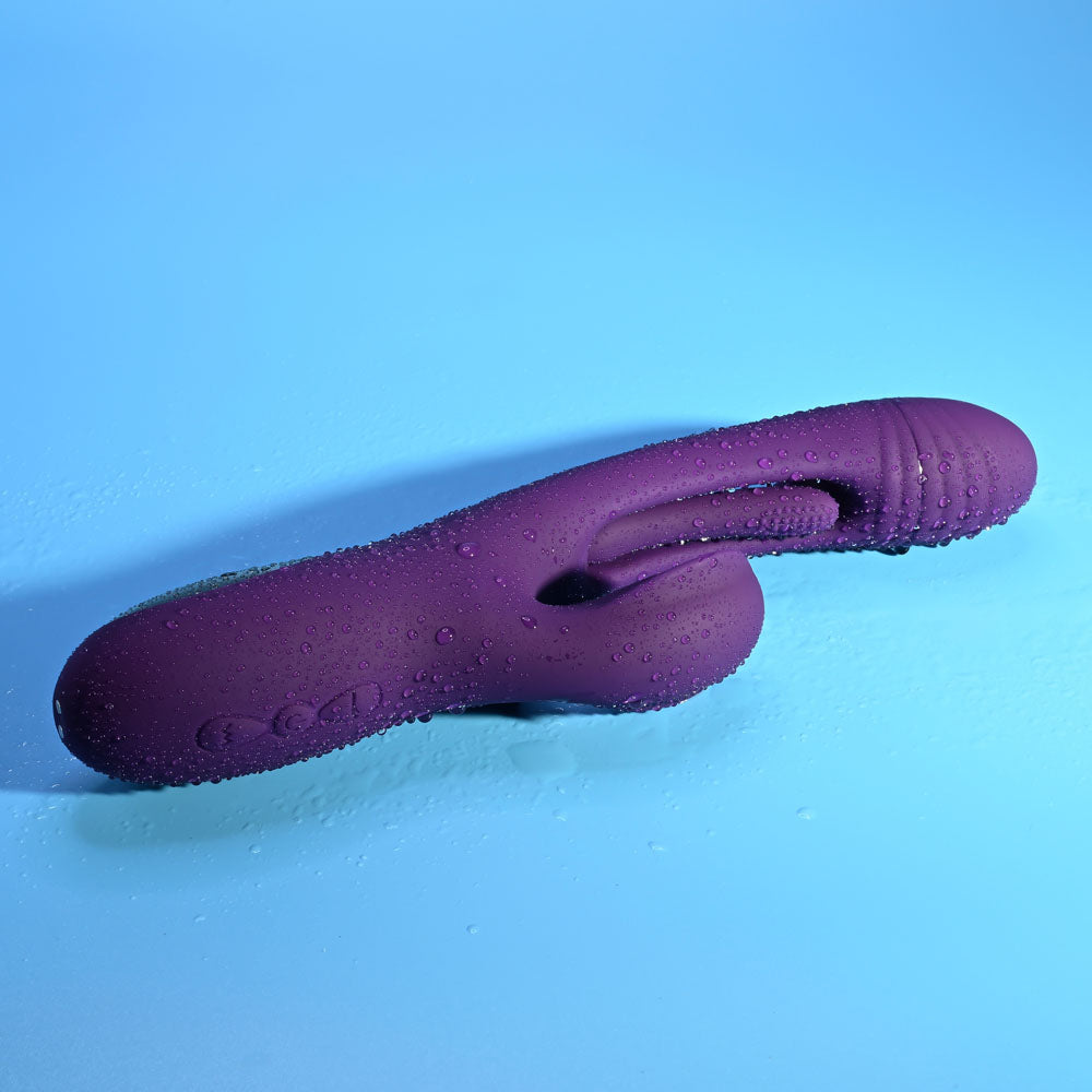 Playboy Pleasure THE THRILL - Purple 24.4 cm USB Rechargeable Rabbit Vibrator