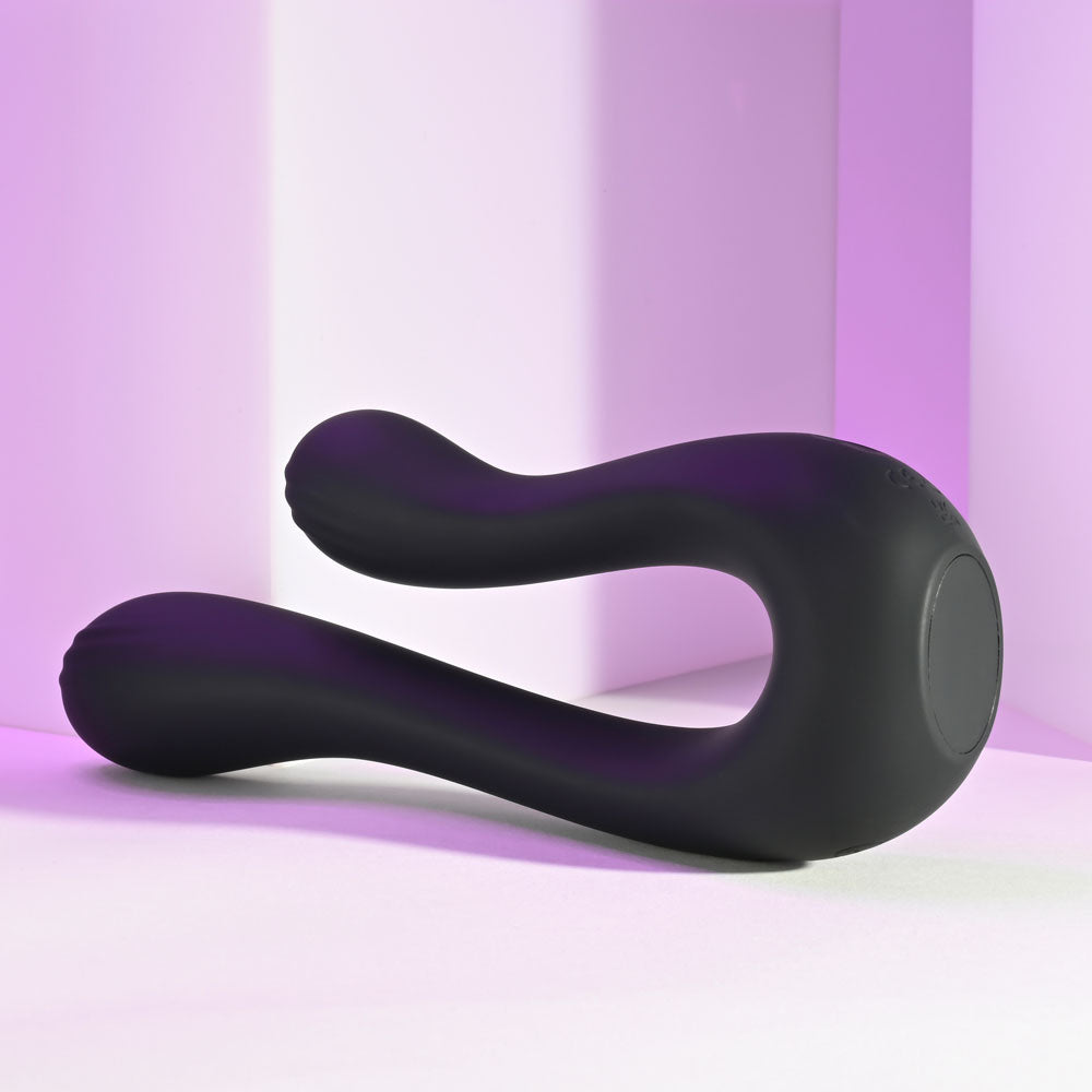 Playboy Pleasure THE SWAN - Black USB Rechargeable Dual Ended Vibrator