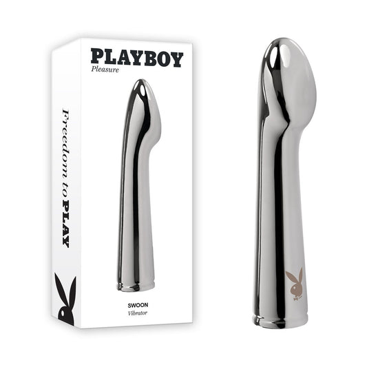 Playboy Pleasure SWOON - Chrome 14 cm USB Rechargeable Vibrator