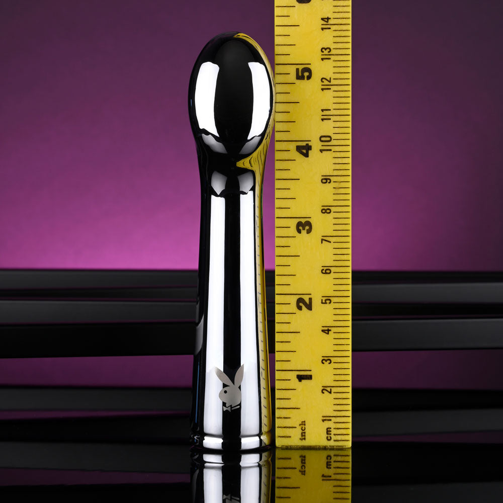 Playboy Pleasure SWOON - Chrome 14 cm USB Rechargeable Vibrator