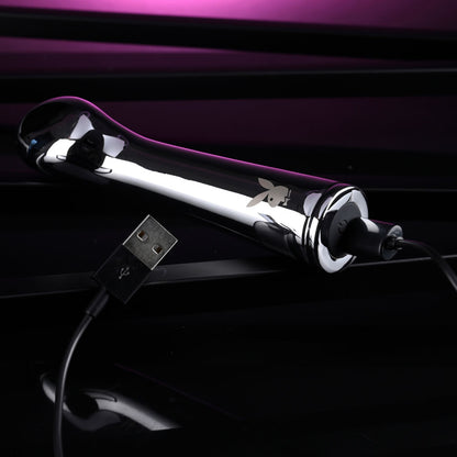 Playboy Pleasure SWOON - Chrome 14 cm USB Rechargeable Vibrator