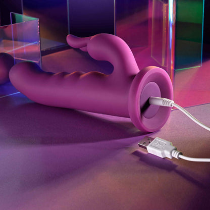 Playboy Pleasure FLUFFLE - Purple 19.7 cm USB Rechargeable Rabbit Vibrator