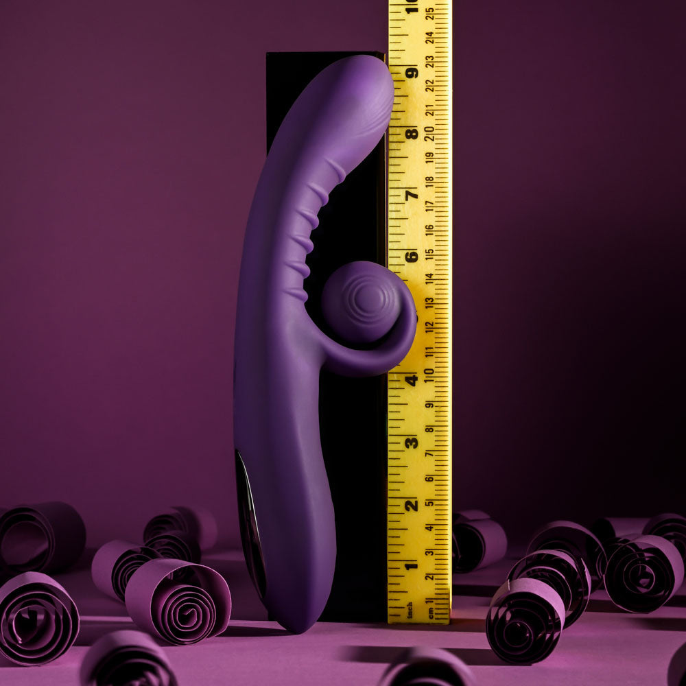 Playboy CURLICUE - Purple 23.5 cm USB Rechargeable Rabbit Vibrator