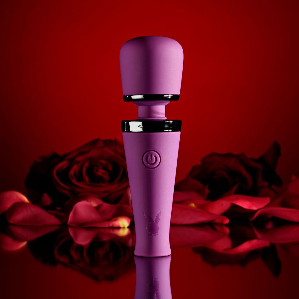 Playboy Pleasure MIC DROP - Purple 11.4 cm USB Rechargeable Vibrating Mini Massage Wand