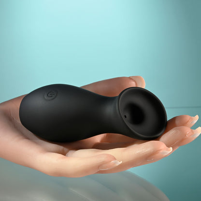 Playboy Pleasure THE JET SET - SUCKER - Black 10.3 cm Sucking Stimulator with Rechargeable Charging Case