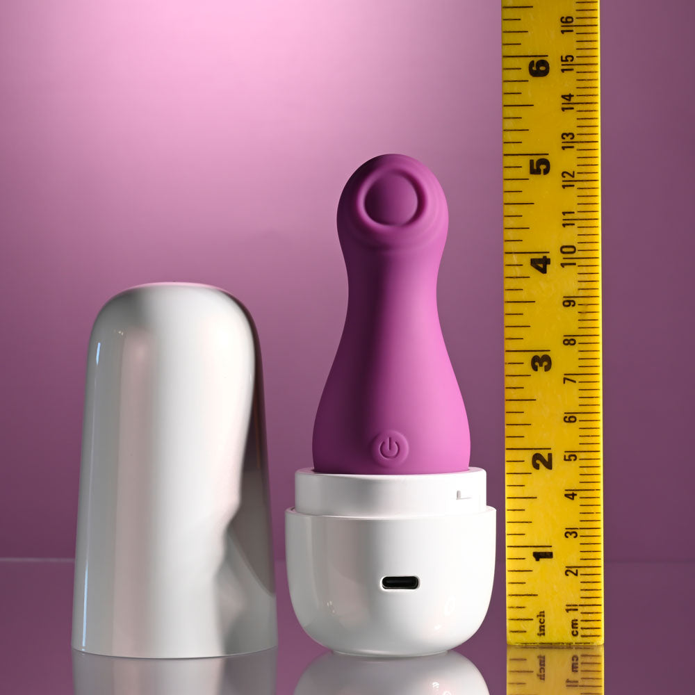 Playboy Pleasure THE JET SET - TAPPING - Purple 10.2 cm Tapping Stimulator with Charging Case