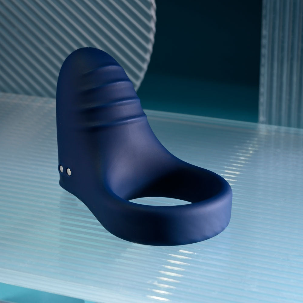 Playboy Pleasure PLEASURE POINT - Blue USB Rechargeable Vibrating Cock Ring