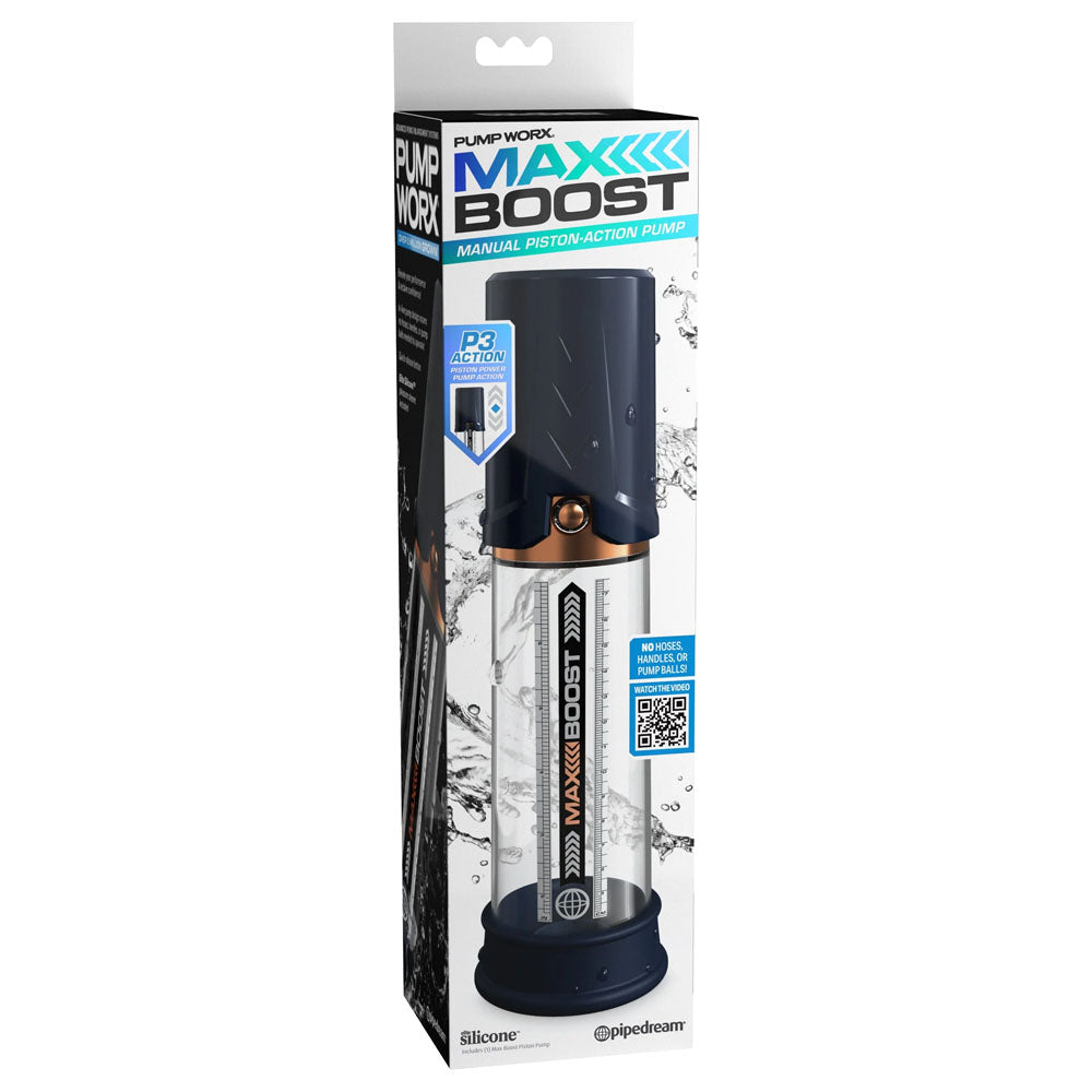 Pump Worx Max Boost - Blue - Blue Penis Pump