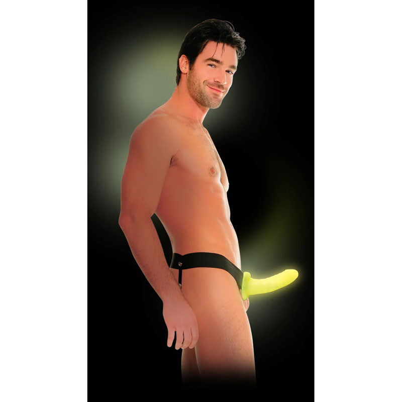 Fetish Fantasy Series For Him Or Her Hollow Strap-on - Glow in the Dark 6'' Hollow Strap-On