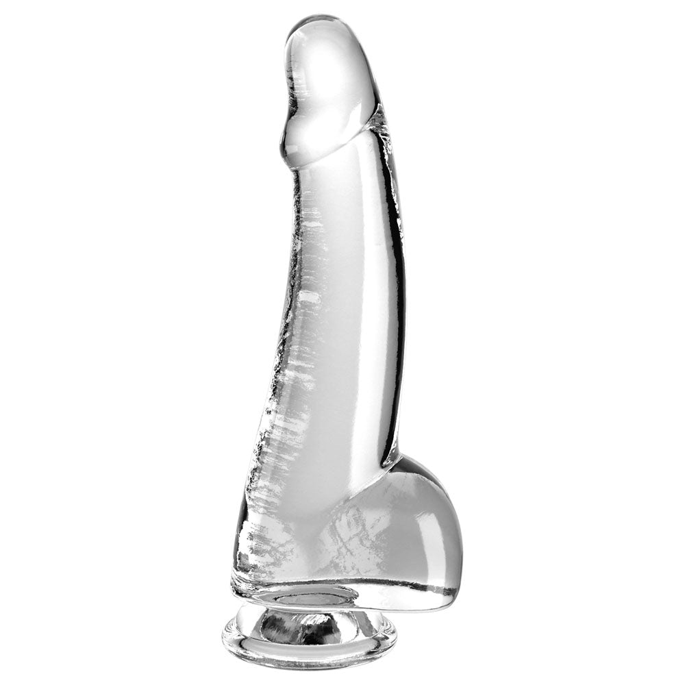 King Cock Clear 7.5'' Cock with Balls - Clear 19 cm Dong