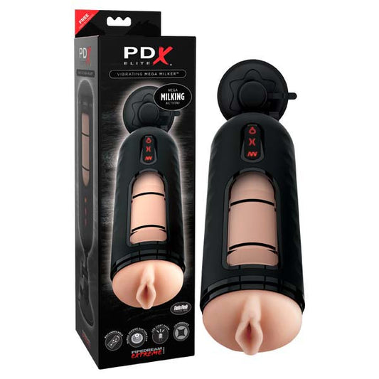 Pipedream Extreme Toyz Elite Vibrating Mega Milker - Flesh USB Rechargeable Powered Stroker