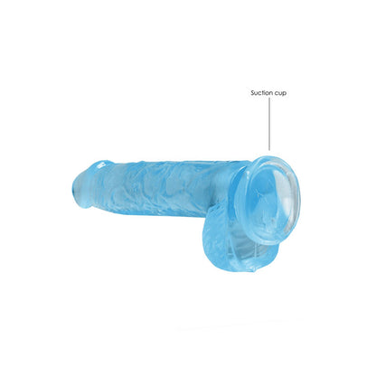 REALROCK 6 Realistic Dildo With Balls - Blue 15.2 cm Dong