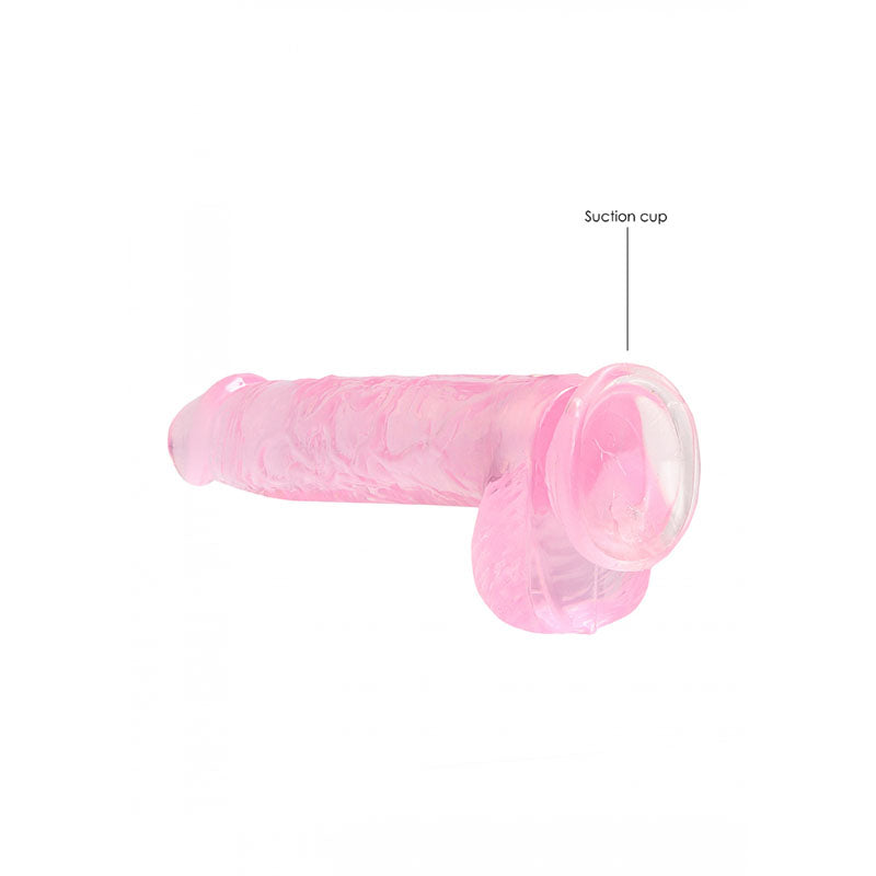 REALROCK 6 Realistic Dildo With Balls - Pink 15.2 cm Dong