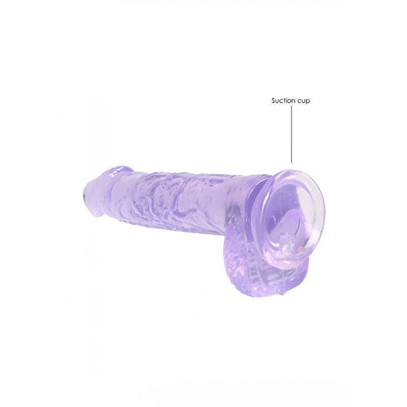 REALROCK 6 Realistic Dildo With Balls - Purple 15.2 cm Dong