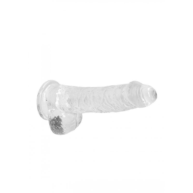 REALROCK 6 Realistic Dildo With Balls - Clear 15.2 cm Dong