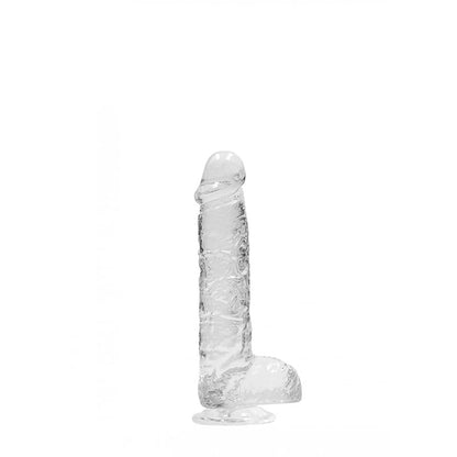 REALROCK 6 Realistic Dildo With Balls - Clear 15.2 cm Dong