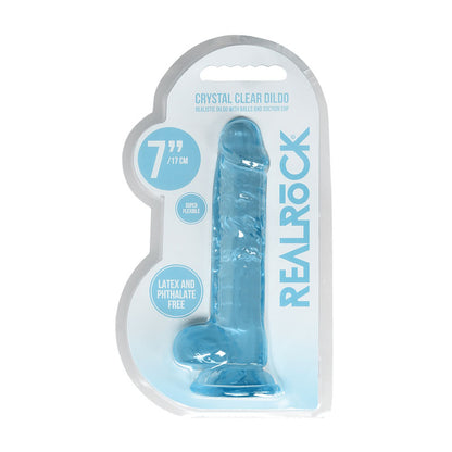 REALROCK 7 Realistic Dildo With Balls - Blue 17.8 cm Dong