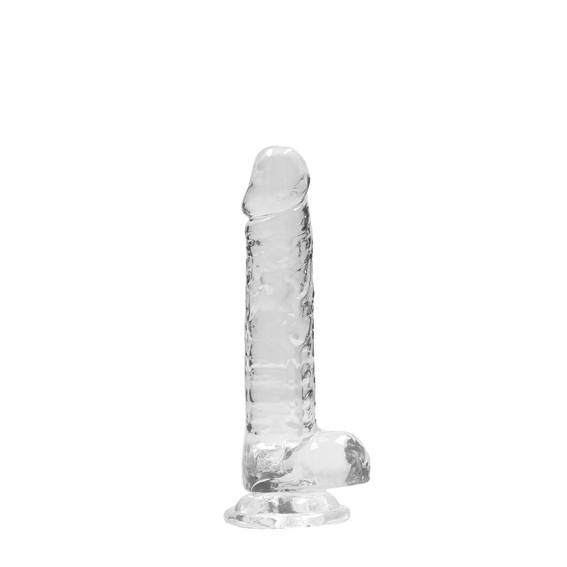 REALROCK 7 Realistic Dildo With Balls - Clear 17.8 cm Dong