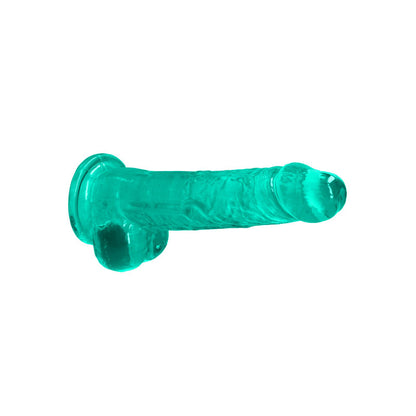 REALROCK 8 Realistic Dildo With Balls - Turquoise 20.3 cm Dong