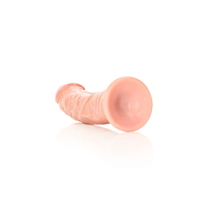 REALROCK Realistic Regular Curved Dildo with Suction Cup - 18 cm - Flesh 18 cm (7) Dong