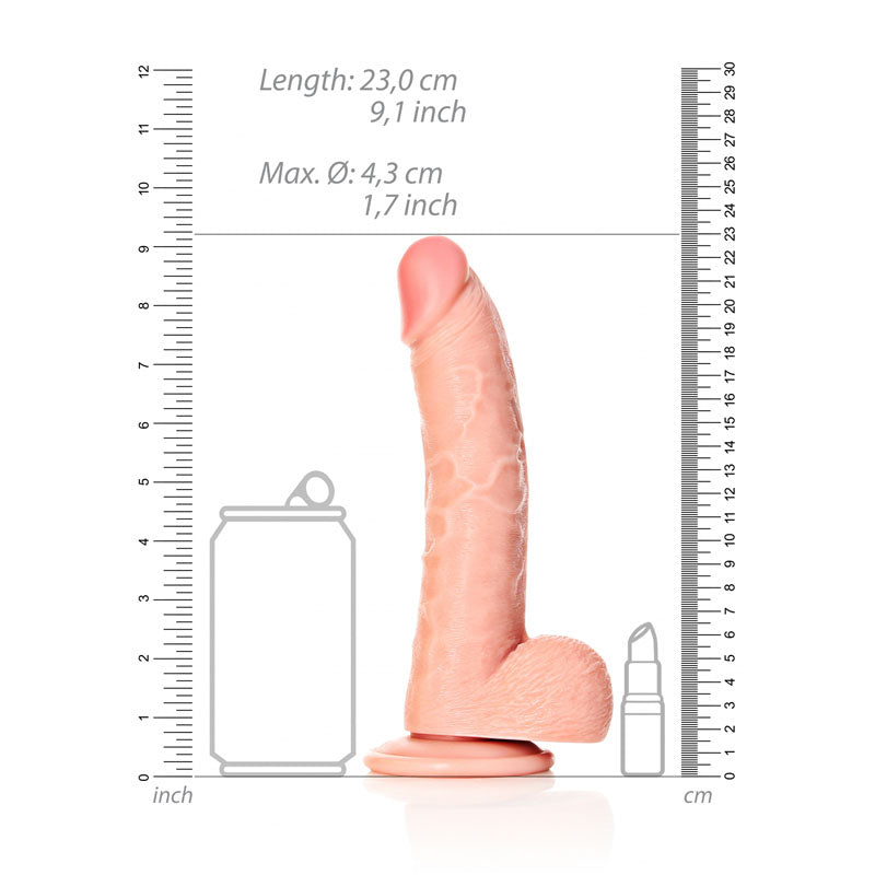 REALROCK Realistic Regular Curved Dong with Balls - 20.5 cm - Flesh 20.5 cm (8) Dong