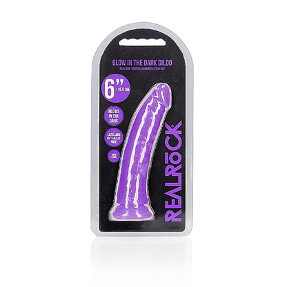 REALROCK 15.5 cm Slim Glow in the Dark Neon - Purple - Glow in Dark Purple 15.5 cm (6) Dong