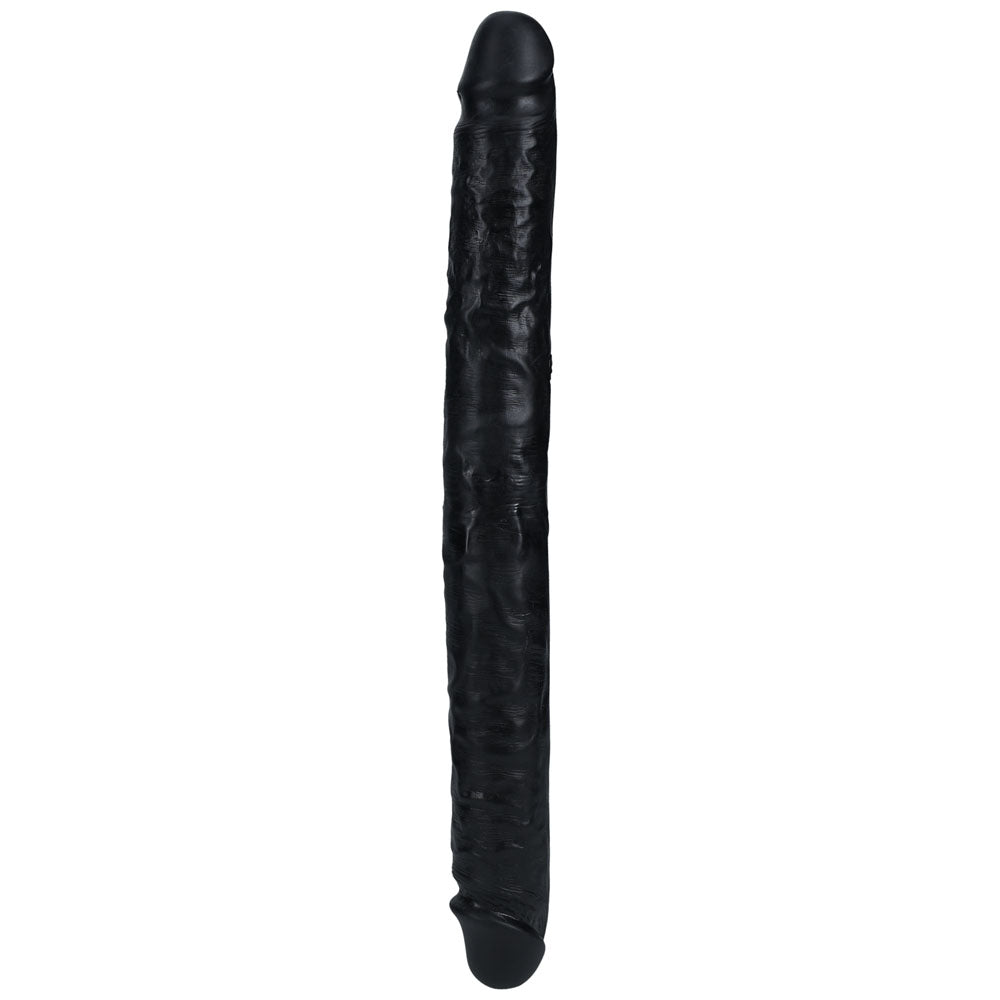 REALROCK 35cm Slim Double Dildo - Black - Black 35 cm (14'') Double Dong