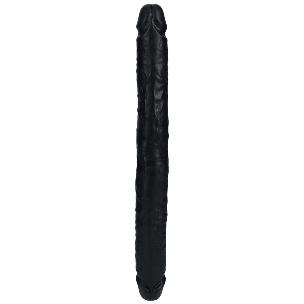 REALROCK 35cm Slim Double Dildo - Black - Black 35 cm (14'') Double Dong