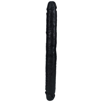 REALROCK 35cm Slim Double Dildo - Black - Black 35 cm (14'') Double Dong