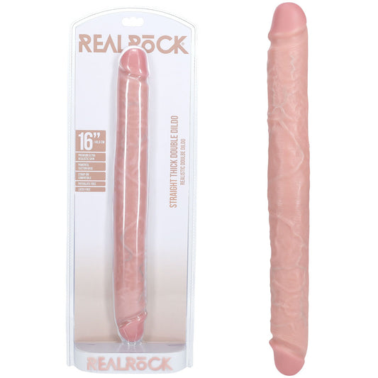 REALROCK 40cm Thick Double Dildo - Flesh - Flesh 40 cm (16'') Thick Double Dong