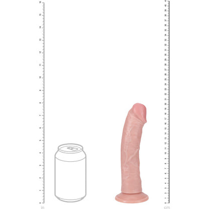 REALROCK 20cm Vibrating + Rotating Cock - Flesh - Flesh 20.3 cm (8'') USB Rechargeable Vibrating and Rotating Dong