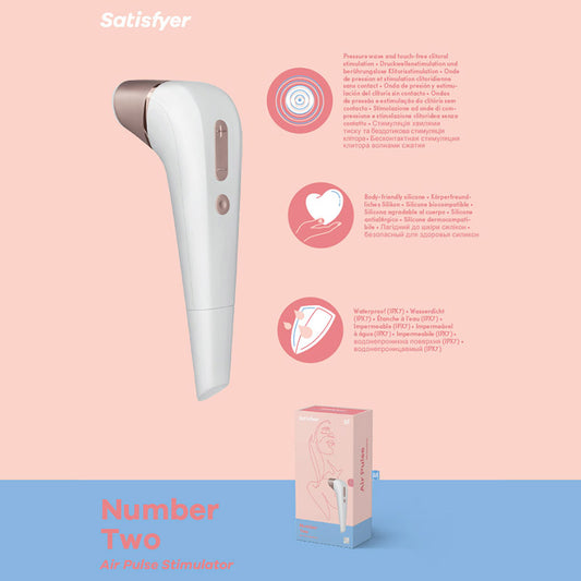 Satisfyer Number 2 - White Touch-Free Clitoral Stimulator