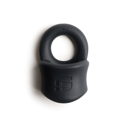 Sport Fucker Baller Ring - Black Liquid Silicone Cock Ring with Ball Stretcher