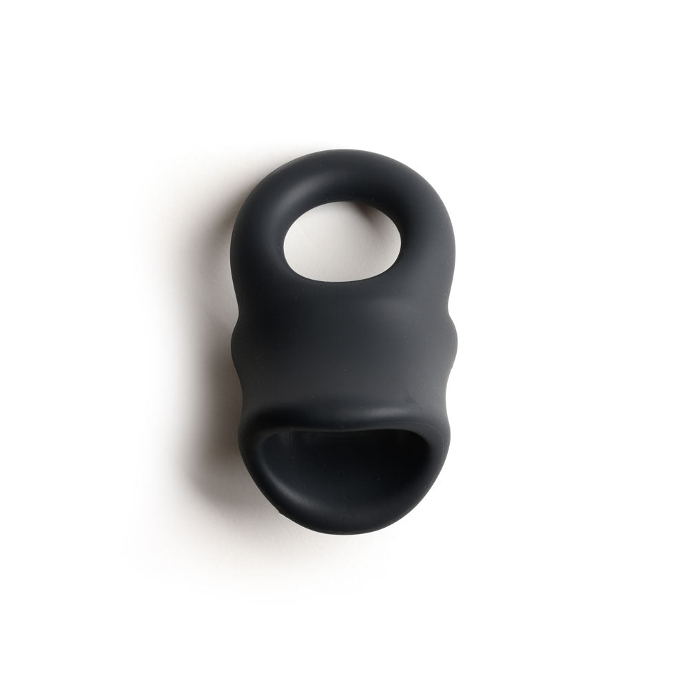 Sport Fucker Baller Ring - Black Liquid Silicone Cock Ring with Ball Stretcher