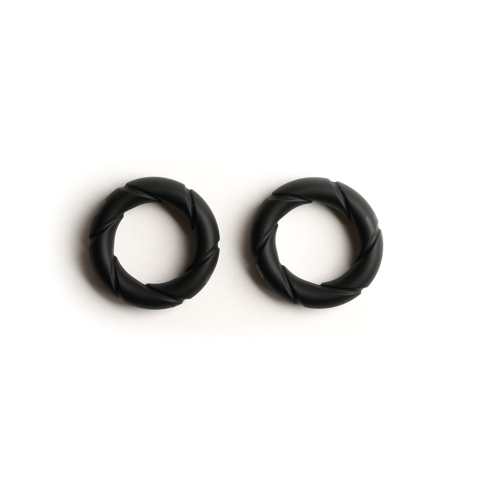 Sport Fucker Ready Rings - Black Cock Rings - 2 Pack