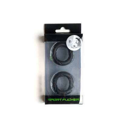 Sport Fucker Ready Rings - Black Cock Rings - 2 Pack