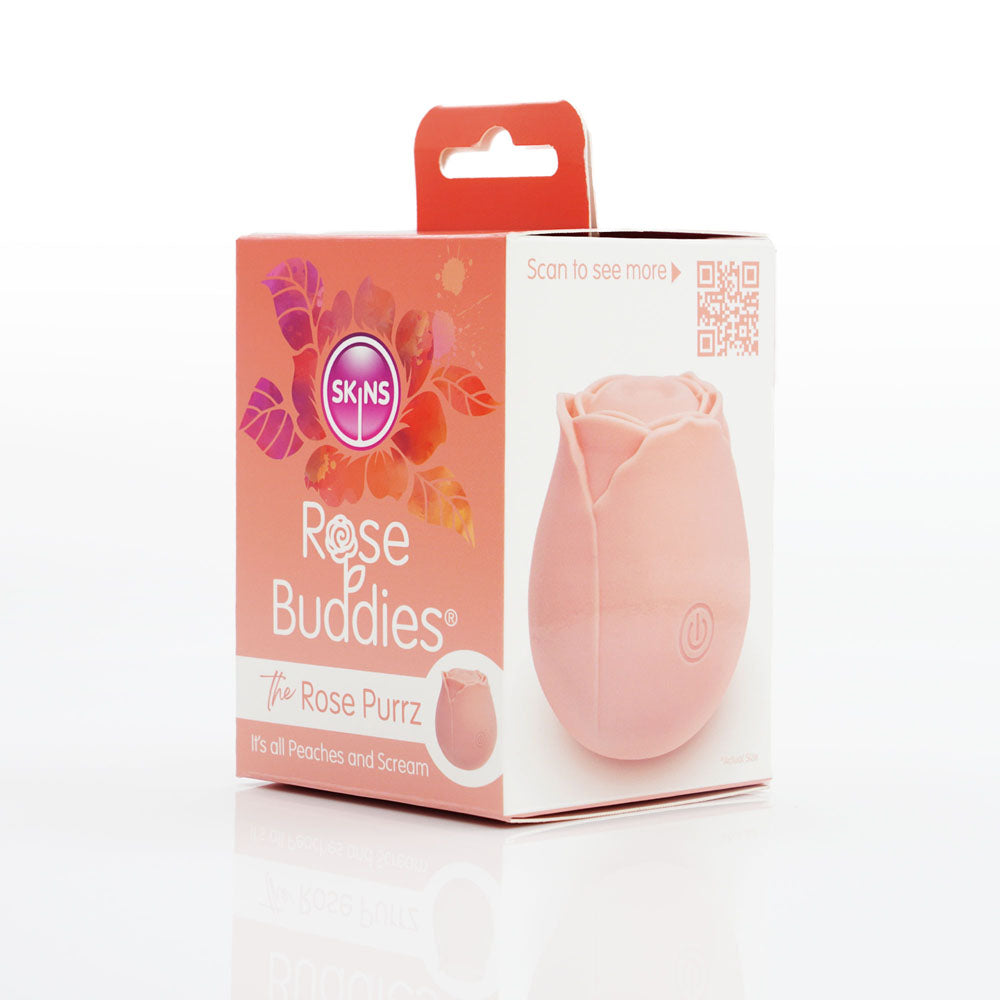 Skins Rose Buddies - The Rose Purrz - Light Pink USB Rechargeable Pulsing Rose Stimulator