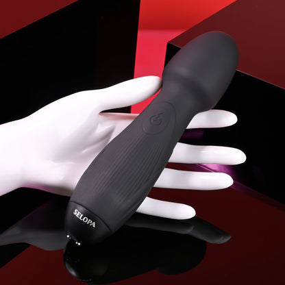 Selopa POWER TRIP - Black 18.8 cm USB Rechargeable Massage Wand