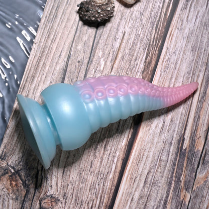 Selopa STUCK ON YOU - Blue/Pink 19 cm USB Rechargeable Vibrating Tentacle Fantasy Dildo