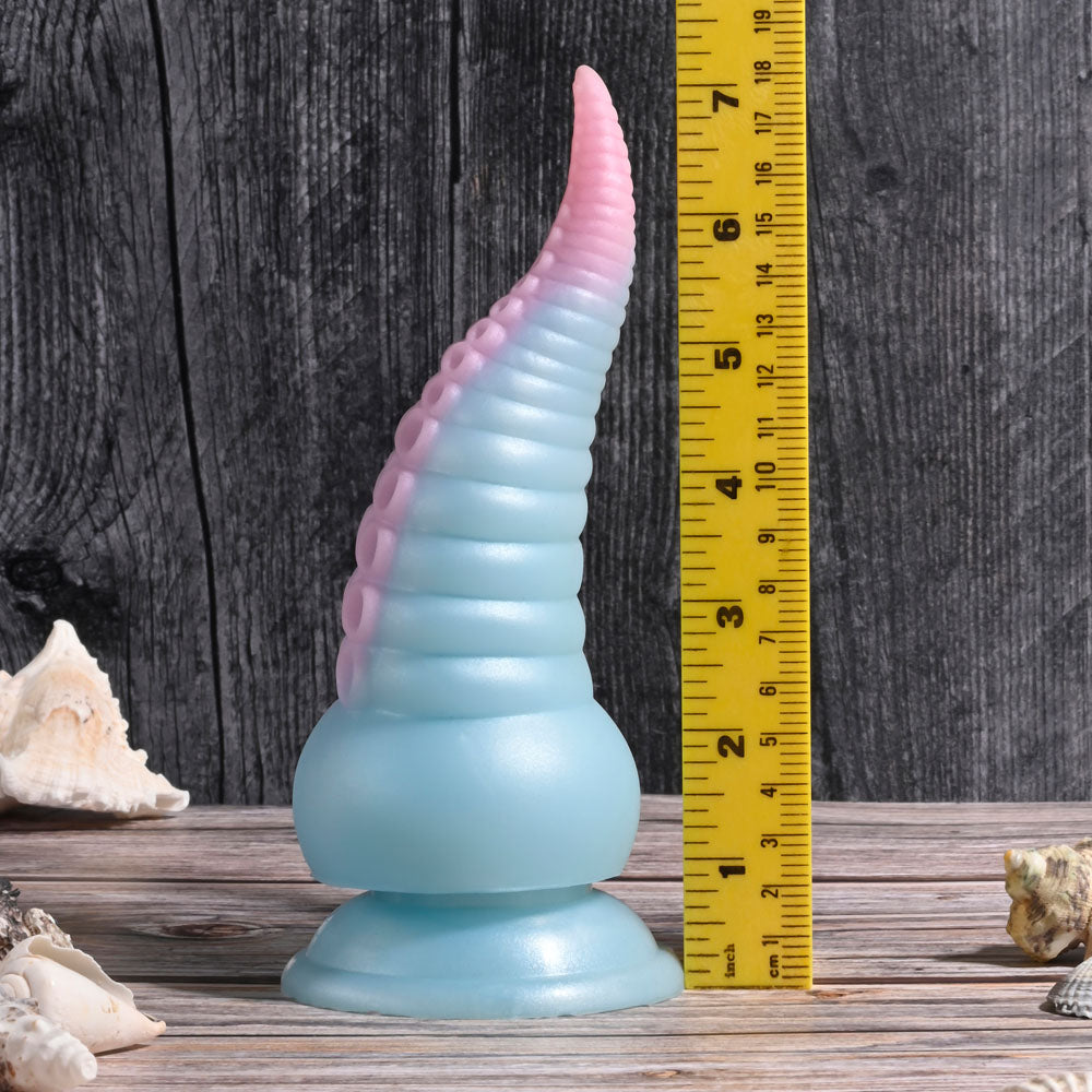 Selopa STUCK ON YOU - Blue/Pink 19 cm USB Rechargeable Vibrating Tentacle Fantasy Dildo