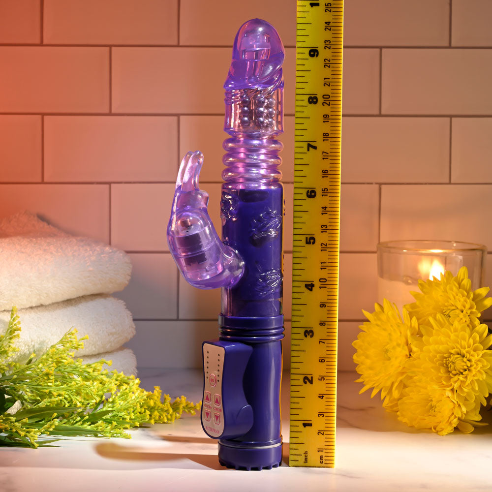 Selopa BUNNY THRUSTER - Purple 24.8 cm Thrusting Rabbit Vibrator