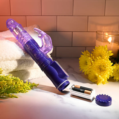 Selopa BUNNY THRUSTER - Purple 24.8 cm Thrusting Rabbit Vibrator