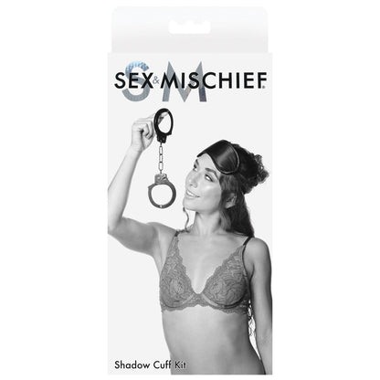 Sex & Mischief Shadow Cuff Kit - Black - 2 Piece Set