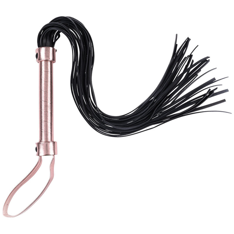 Sex & Mischief Brat Flogger - Rose Gold/Black Flogger