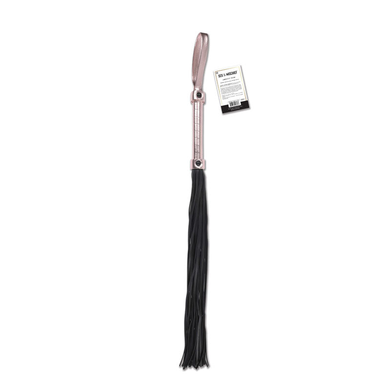 Sex & Mischief Brat Flogger - Rose Gold/Black Flogger