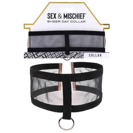 Sex & Mischief Sheer Day Collar - Black Collar